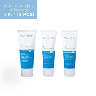 Paket Wardah Acnederm Series Complete Package - Paket Acne Skin Care 3 in 1 (3pcs)