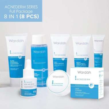 Paket Wardah Acnederm Series Complete Package - Paket Acne Skin Care 8 in 1 (8pcs)