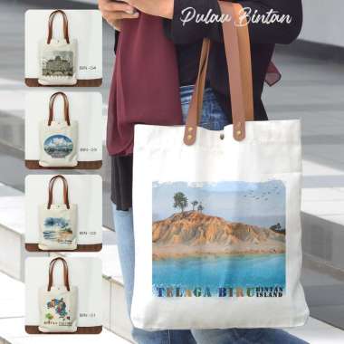 Tote bag Souvenir Bintan Island Tas Kanvas Oleh Oleh Pulau Bintan Riau  BIN-04