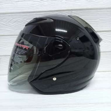 NHK Helm R6 SOLID HALF FACE L BLACK