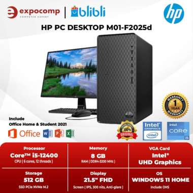 Hewlett-Packard HP PC DESKTOP M01-F2025d CORE i5-12400