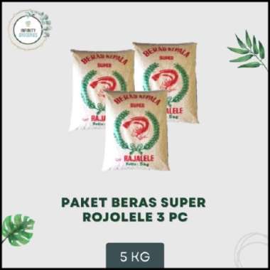 GROSIR BERAS KEPALA CAP ROJOLELE SUPER 5 KG PAKET 3 PC MURAH !