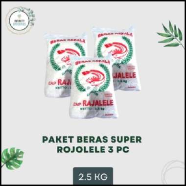 GROSIR BERAS KEPALA CAP ROJOLELE SUPER 2.5 KG PAKET 3 PC MURAH !