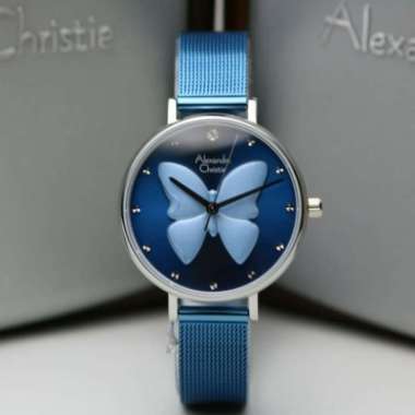 JAM TANGAN WANITA ALEXANDRE CHRISTIE ORIGINAL AC 2850 LH Biru