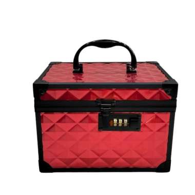 BEAUTY CASE IMPORT BOX MAKEUP KOTAK ALAT RIAS WANITA 52241-211 RED
