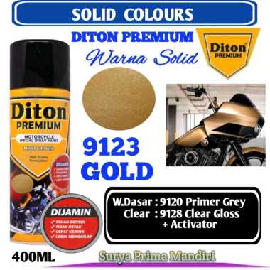 9123 GOLD DITON PREMIUM GOLD 400cc Cat Semprot Pylox Pilok Pylok / Pilok Diton / Cat Aerosol / Diton Premium / Cat Diton
