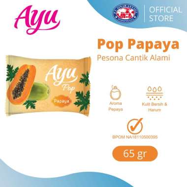 Ayu Pop 65gr Sabun Mandi Batang - Beauty Bar Soap Pepaya BDG