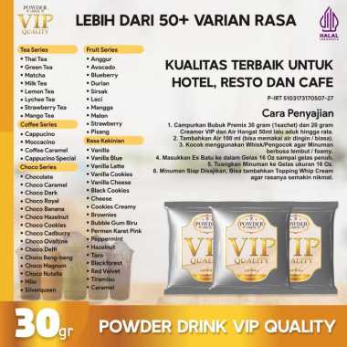 Bubuk Minuman Kualitas VIP Sachet 30 Gr Bubuk Minuman Kelas VIP AnekaRasa Kekinian Boba Drink Powder