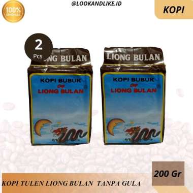 Kopi Cap Liong Bulan 2 Bungkus X 200 Gram (TANPA GULA)