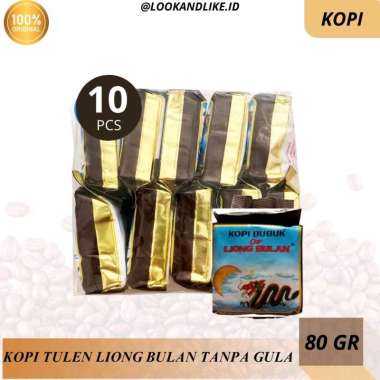 Kopi Liong Bulan 10 Bungkus X 80 Gram Tanpa Gula