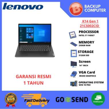 LAPTOP LENOVO K14 Gen 1 21CS002CID i7-1165G7