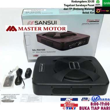 Subwoofer Aktif Slim 10" Sansui SA FA1100 - Subwoofer Kolong Jok Mobil