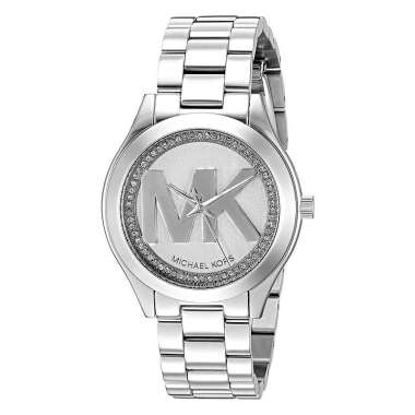 Michael Kors Runway Twist MK3546 Mini Slim Runway Watch Jam Tangan Wanita silver