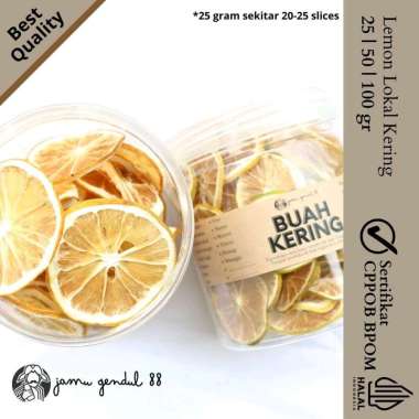 Lemon Lokal Iris Kering - Dried Lemon - Buah Kering Jamu Gendul 88 100 gram