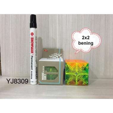 Magic Cube Rubik 2x2 Yong Jun YJ8309 Bening Stikerless - Original Yong Jun