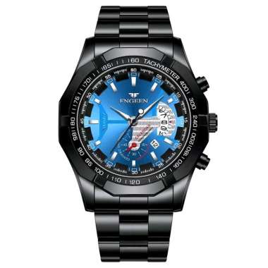 Jam tangan VAVA VOOM analog Pria Jam pria luxury steel anti karat tahan air va va voom 238 Black Blu