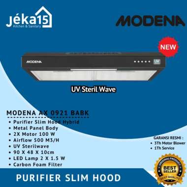 MODENA AX 0921 BABK PURIFIER SLIM HOOD PENGHISAP ASAP