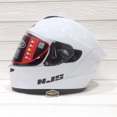HELM NJS FULL FACE ZX-1 SOLID WHITE NJS ZX ONE NJS ZX1 M