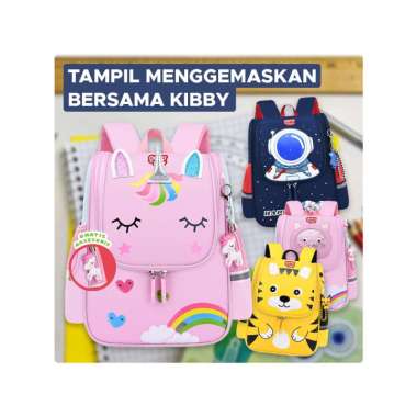 Goto Kibby Tas Sekolah Ransel Backpack Anak Perempuan Waterproof Bag SZIE L CAT PINK