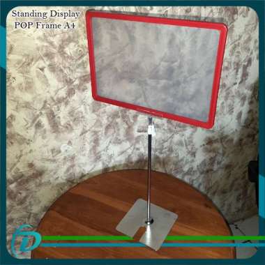 Standing Display POP Frame A4 - Papan Promo Merah