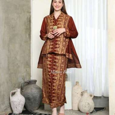 BATIK SET BRANDED PREMIUM SETELAN KEBAYA SEMI SUTERA PREMIUM HIGH QUALITY KAFTAN KEBAYA WANITA BATIK
