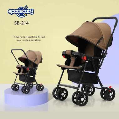 [TERMURAH BAMS] FREE BUBBLEWRAP STROLLER SPACEBABY SB 214 STROLLER BAYI 3 POSISI HADAP DEPAN BELAKAN