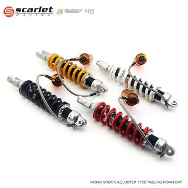 SHOCK BREAKER MONO BELAKANG ADJUSTER TABUNG PISAH 1758 CRF SCARLET RACING Putih