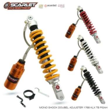 SHOCK BREAKER MONO BELAKANG ADJUSTER TABUNG PISAH 1768 KLX SCARLET RACING Putih