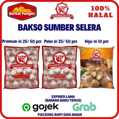 Bakso Sumber Selera Polos / Premium / Bakso Keju isi 25 isi 50 Keju isi 10pcs