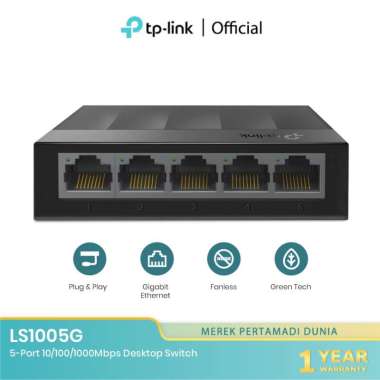 TP-LINK switch LS1005G 5-Port 10/100/1000Mbps Desktop Switch
