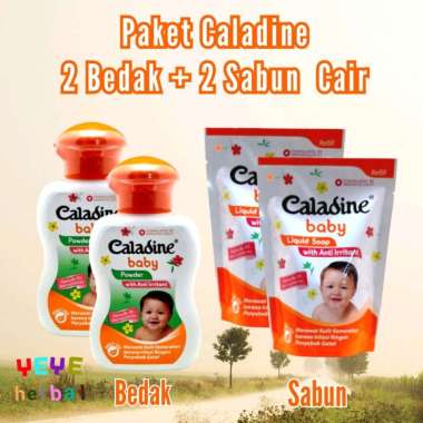 Paket Caladine (2 Bedak dan 2 Sabun Cair Refill)