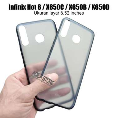 Case Infinix Hot 8 ( Model: X650C, X650B, X650D ) Fuse Case Transparan Frosted 001 Infinix Hot 8 X-6