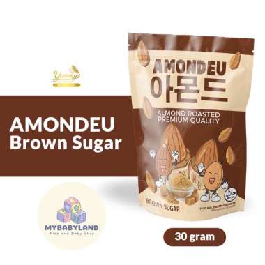 AMONDEU KOREAN ALMOND ROASTED | Kacang Almond Panggang Kaya Vitamin 30gr - 100% Pure Almond Yummys A