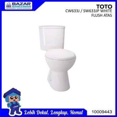 Toto - Closet / Kloset / Toilet Duduk Cw633J Sw633Jp / Cw 633 J Sw 633 Jp White Jakarta - Ongkir 1x