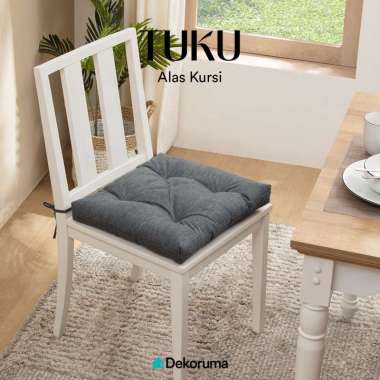 Dekoruma TUKU Bantal Alas Duduk untuk Kursi 40x45 cm - Square Cushion Grey