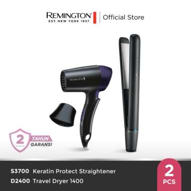 Paket Remington Catokan S3700 - Hairdryer D2400 Hitam