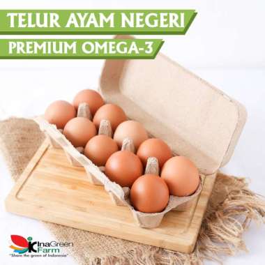 Telur Ayam Negeri Premium Omega 3 Inagreen Farm Bandung 4 Pcs