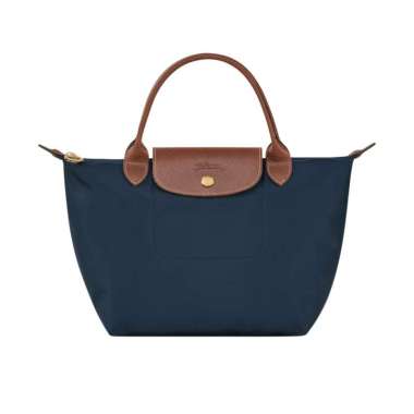 Longchamp Le Pliage Original Small Top Handle Bag Navy/Brown