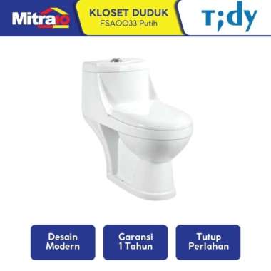 Tidy Closet Duduk Satu Bagian FSA0033 Putih Putih -