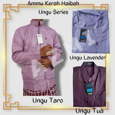 Promo Baju Koko Ammu Dewasa Original Ungu Series Termurah !!! ungu lavender L