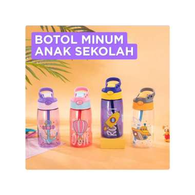 Goto Lilo Botol Minum Anak Sedotan Lucu Karakter Bottle Tumblr Air CLEAR