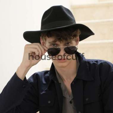 Houseofcuff Topi Panama Hat Fedora Pantai Cowboy Lebar Unisex Hitam