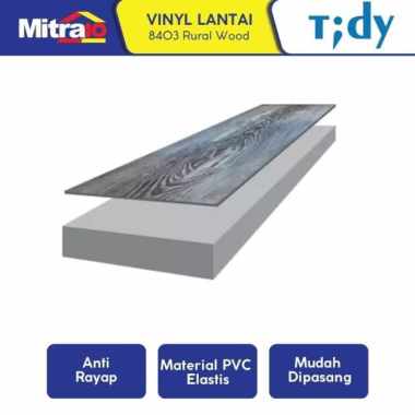 Tidy Vinyl Lantai Motif Kayu 8403 Rural Wood 120x17.5 Cm Coklat -