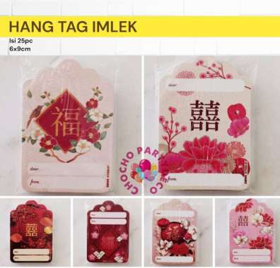 Hang Tag IMLEK Isi 25 / Hang Tag Chinese New Year / Kartu Ucapan Imlek Variasi F