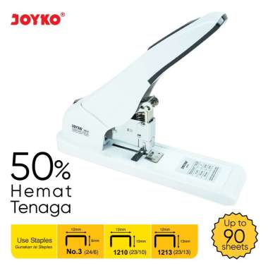 Heavy Duty Stapler Stepler Heavy Duty Joyko HS-6 Power Save White