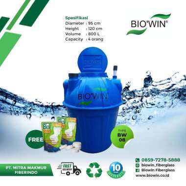 Septic Tank Biotech, BioTech, Biofill, 800L Biru