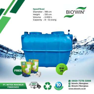 BIO'WIN BW20 Septic Tank, Septic Tank Biotech, Biofil Biru
