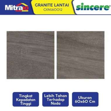 Sincere Granite Lantai GXMJ60012 60x60 Cm Hitam Abu-abu -