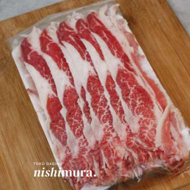 Beef Slice 1kg 500gr Daging Sapi Grill Wagyu Yoshinoya Shortplate Sliced Beff Sukiyaki Import Halal BBQ Korea Tipis Iris Nishimura Nishimurashop 250gr