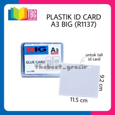1 PAK (20 LEMBAR) PLASTIK ID CARD A3-B3 BIG / MIKA ID CARD / ID CARD HOLDER A3